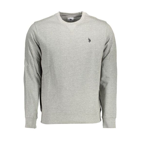 U.S. POLO ASSN. Gray Cotton Men Men's Sweater